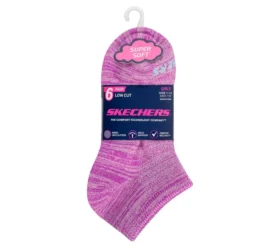 6er-Pack Low-Cut-Socken mit Farbstreifen für Mädchen