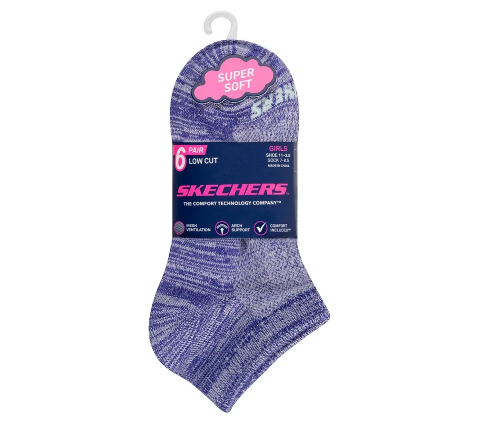 6er-Pack Low-Cut-Socken mit Farbstreifen für Mädchen 6er-Pack Low-Cut-Socken mit Farbstreifen für Mädchen