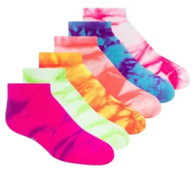 6er-Pack Tie-Dye-Socken für Mädchen