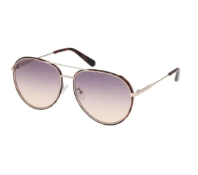 Abgerundete Metall-Sonnenbrille für Piloten