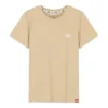 Athleisure Casual Sport-Strick mit Rundhalsausschnitt und kurzen Ärmeln, braun