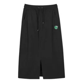 Atmungsaktiver Strickrock mit Kordelzug „Schwarz“