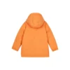 BASIC Gewebte Daunenjacke mittlerer Länge mit Buchstabenprint „Orange-Weiß“