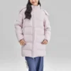 BASIC Lange Daunenjacke „Pink“