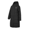 BASIC Logo-bedruckte lange Daunenjacke „Black“
