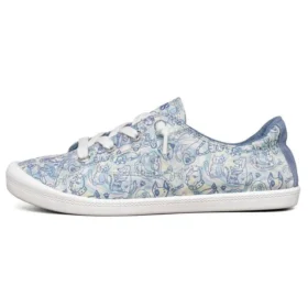 Beach Bingo Low-Top-Canvas-Schuh Blau/Weiß