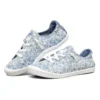 Beach Bingo Low-Top-Canvas-Schuh Blau/Weiß