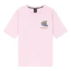 Bedruckt, atmungsaktiv, Kurzarm, Unisex, Rosa, Rot