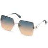 Übergroße randlose quadratische Sonnenbrille Übergroße randlose quadratische Sonnenbrille