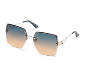 Übergroße randlose quadratische Sonnenbrille