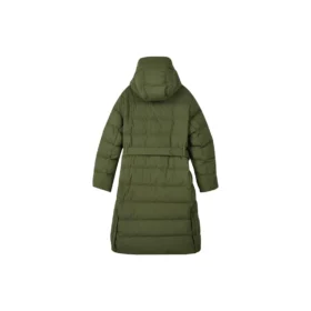 „Bobs Series“ Lässige, gewebte Daunenjacke mit Kapuze „Grün“