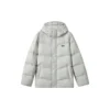 Bunte Casual-Serie: Einfarbige Logo-Daunenjacke mit Kapuze „Multi-Color“