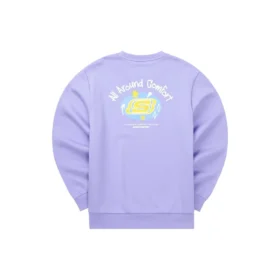 Bunter Crew-Pullover der Casual-Serie „Purple Yellow“