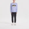Bunter Crew-Pullover der Casual-Serie „Purple Yellow“