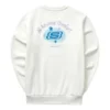 Bunter Crew-Pullover der Casual-Serie „Weiß-Grün“