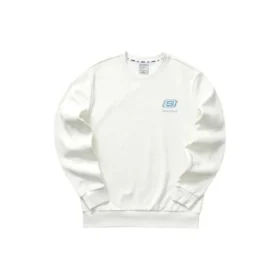 Bunter Crew-Pullover der Casual-Serie „Weiß-Grün“