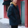 Casual-Daunenjacke „Schwarz“