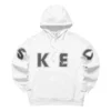 Casual-Hoodie mit Grafikprint „Weiß Schwarz“