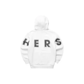 Casual-Hoodie mit Grafikprint „Weiß Schwarz“