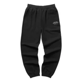 Casual-Hose mit Buchstabenprint und schmal zulaufendem Schnitt „Schwarz“