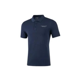 Casual-Poloshirt mit Aufdruck und kurzen Ärmeln „Navy“