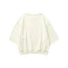 Casual-Pullover mit Rundhalsausschnitt und Aufdruck „Beige“