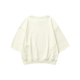 Casual-Pullover mit Rundhalsausschnitt und Aufdruck „Beige“