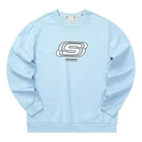 Casual-Serie Sweatshirt mit Rundhalsausschnitt und Schriftzug „Blue White“
