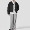 Casual Series Kurze Daunenjacke „Schwarz“