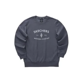 Casual-Sweatshirt mit Buchstabenprint aus der Diamond-Serie „Grau-Weiß“