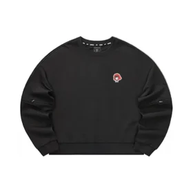 Casual-Sweatshirt mit Rundhalsausschnitt „Black Red“