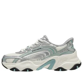 Chunky Sneaker „Weiß Silber Grün“