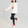 CNY-Serie Grafik-Sweatshirt mit Rundhalsausschnitt „Weiß Rot“