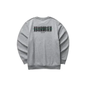 Colorful Casual Series Graphic Crew Sweatshirt „Grey Black“