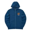 Colorful Casual Series Letter Zip-up Hooded Jacket „Blue Orange“