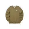 Crew-Pullover mit Aufdruck „Olivgrün Weiß“