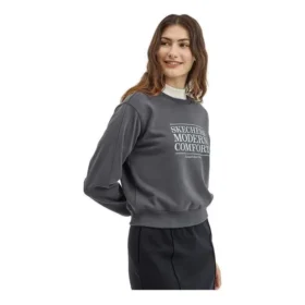 Crew-Pullover mit Buchstabenprint „Grey White“