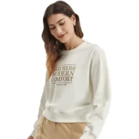 Crew-Pullover mit Buchstabenprint „Grey White“