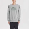 Crew-Pullover mit Logo-Print „Schwarz Grau Weiß Lila“