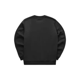 Crew-Pullover mit Logo-Print „Schwarz-Rot“