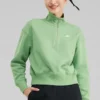 Crew-Sweatshirt mit Logo-Print „Grün“
