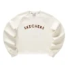 Crew-Sweatshirt mit Logo-Print „White Red“