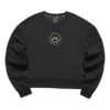 Crew-Sweatshirt mit Smile-Grafik „Schwarz Grau Lila“