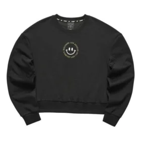 Crew-Sweatshirt mit Smile-Grafik „Schwarz Grau Lila“