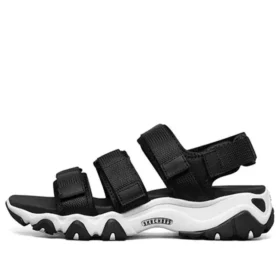 D lites 2.0 3-Riemen-Sandalen „Schwarz-Weiß“