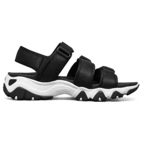 D lites 2.0 3-Riemen-Sandalen „Schwarz-Weiß“