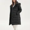 Daunenjacke mit Kapuze „Black“
