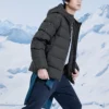 Daunenjacke mit Kapuze „Black“