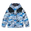 Daunenjacke mit Kapuze „Blue White Black“