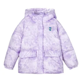 Daunenjacke mit Kapuze „Purple White“